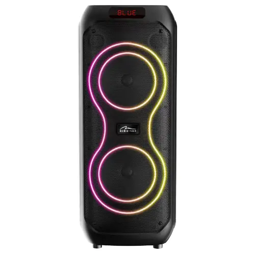 Picture of Mediatech POWER AUDIO MAX – Large Bluetooth speaker, 120W RMS / 1400W PMPO, two8" speakers, MT3185