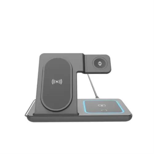 Picture of Gembird 3-in-1 Foldable Wireless Charger Stand TA-WPC31A-01-BK 15W Black Apple watch